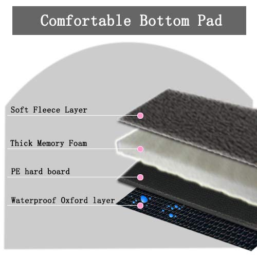 Lyricalife Pet Car Seat includes waterproof-fleece-pad for dry comfort on trips.