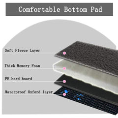 Lyricalife Pet Car Seat includes waterproof-fleece-pad for dry comfort on trips.
