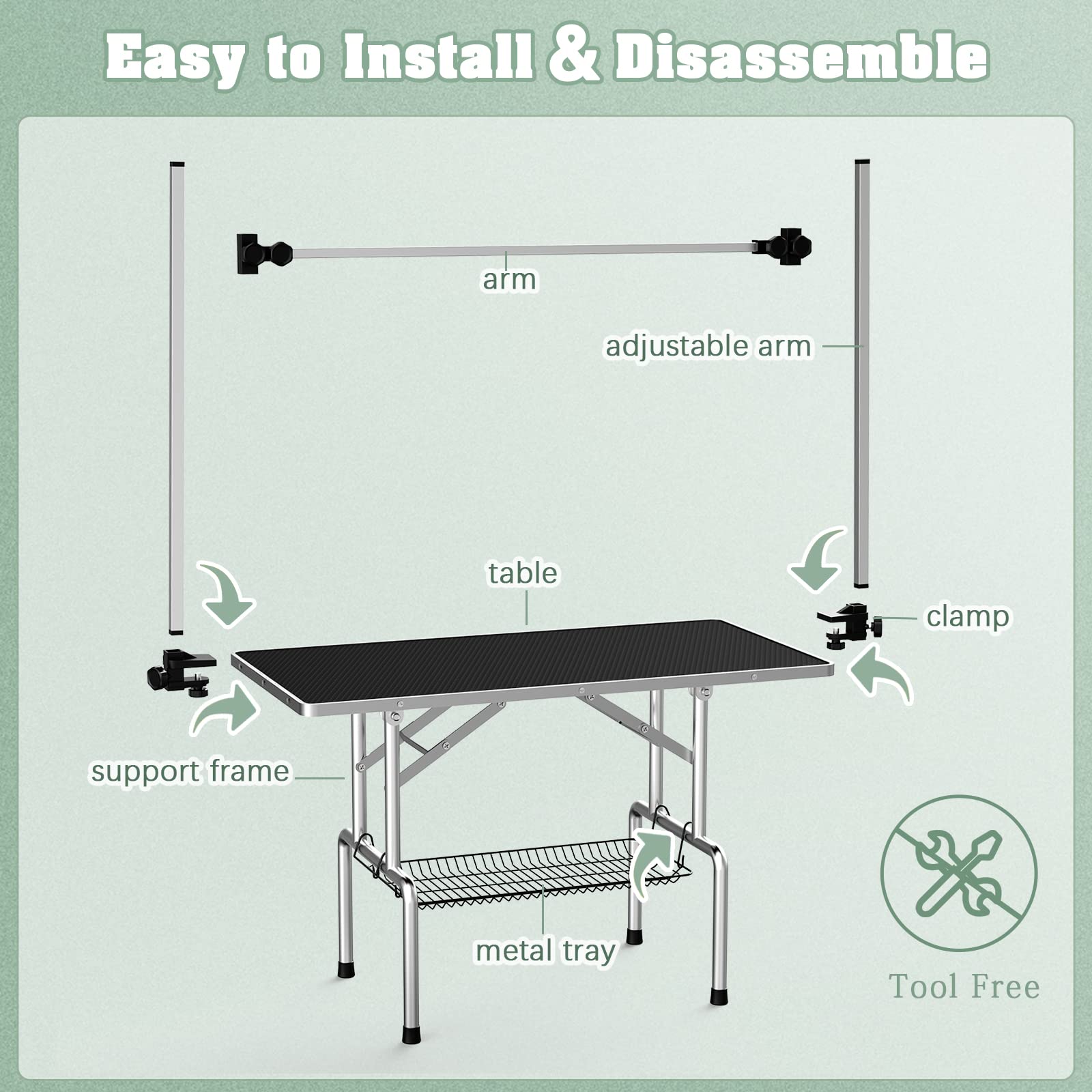 Lyromix overview of 36-inch by 24-inch table top for ample workspace.