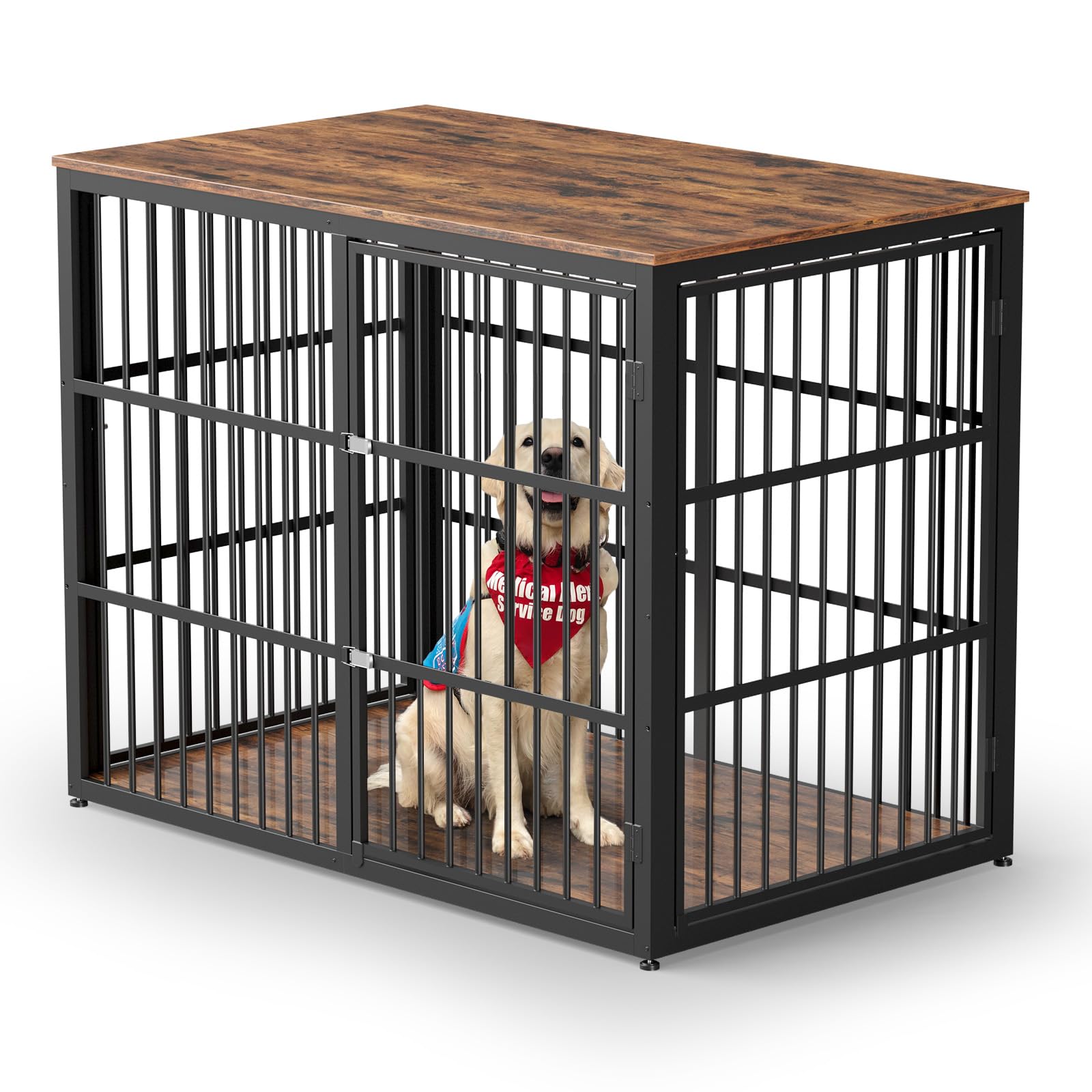 Lyromix 48'' XXL dog crate with three doors for easy access and versatile setup