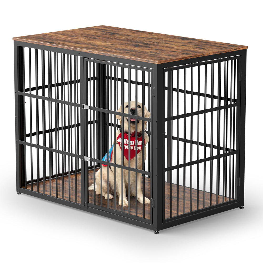 Lyromix 48'' XXL dog crate with three doors for easy access and versatile setup