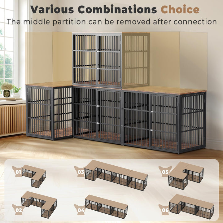 Lyromix dog crate end table top showing decorative surface above a safe enclosure
