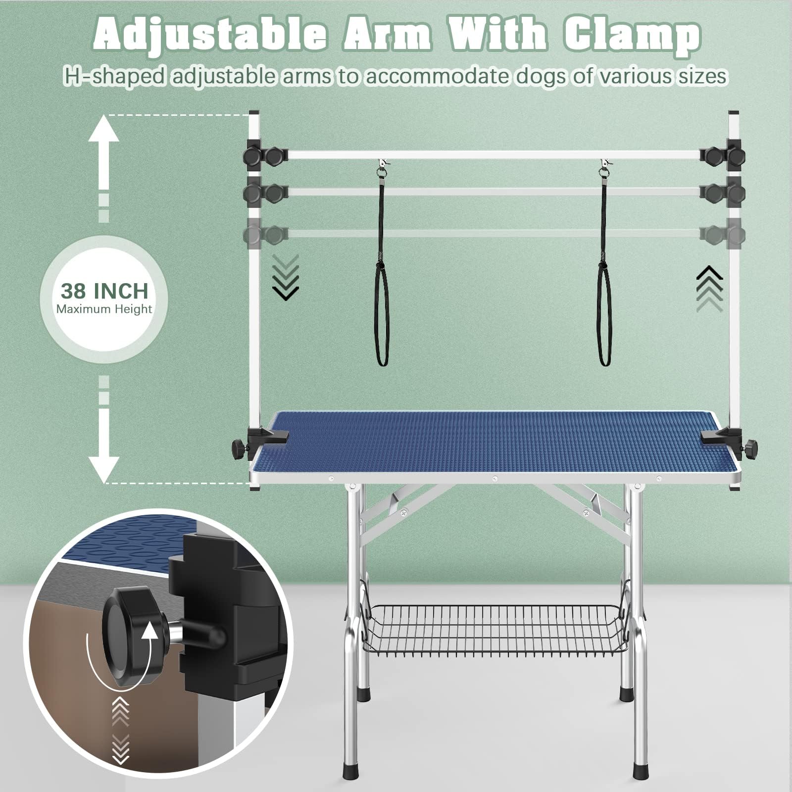 Lyromix foldable-design grooming table for easy storage after use