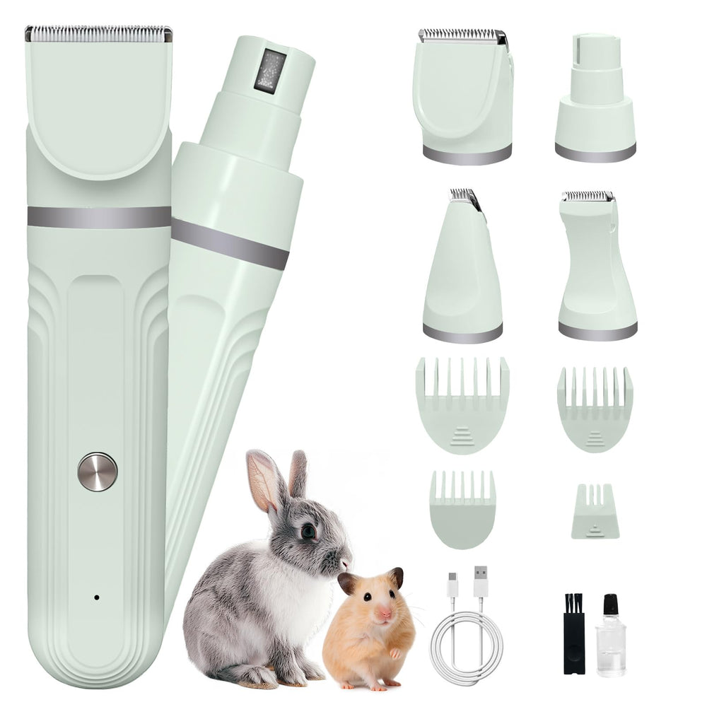 Lyrzzey grooming kit clipper closeup for gentle home trimming on small pets.