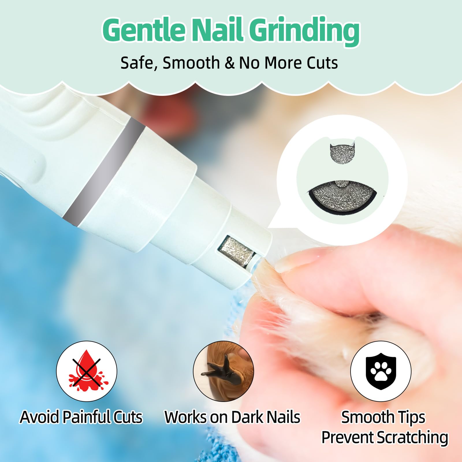 Lyrzzey grooming kit ultra-safe blades protect delicate skin during trimming.