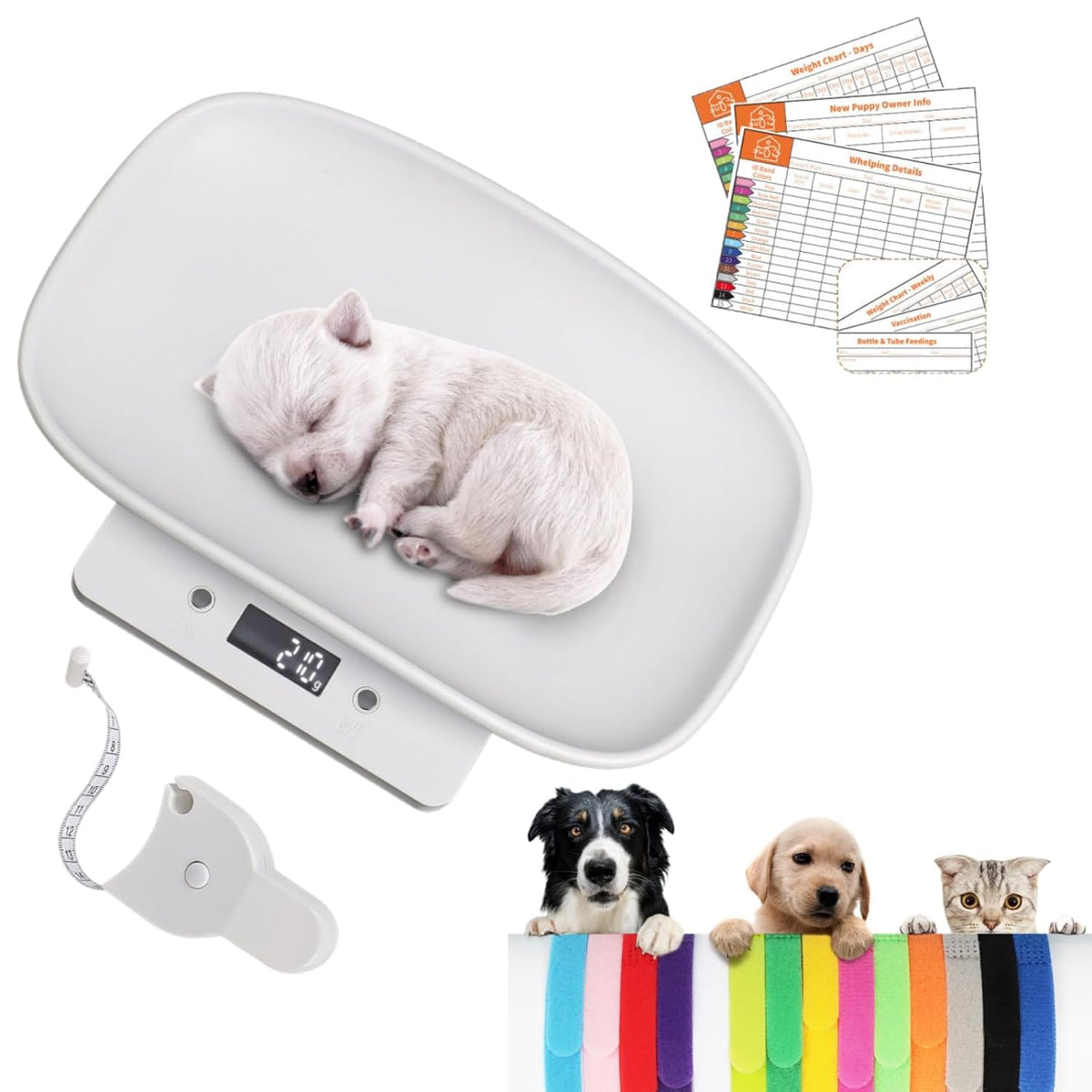LYTDMSKY Puppy Scale front view for precise newborn pet weight checks.