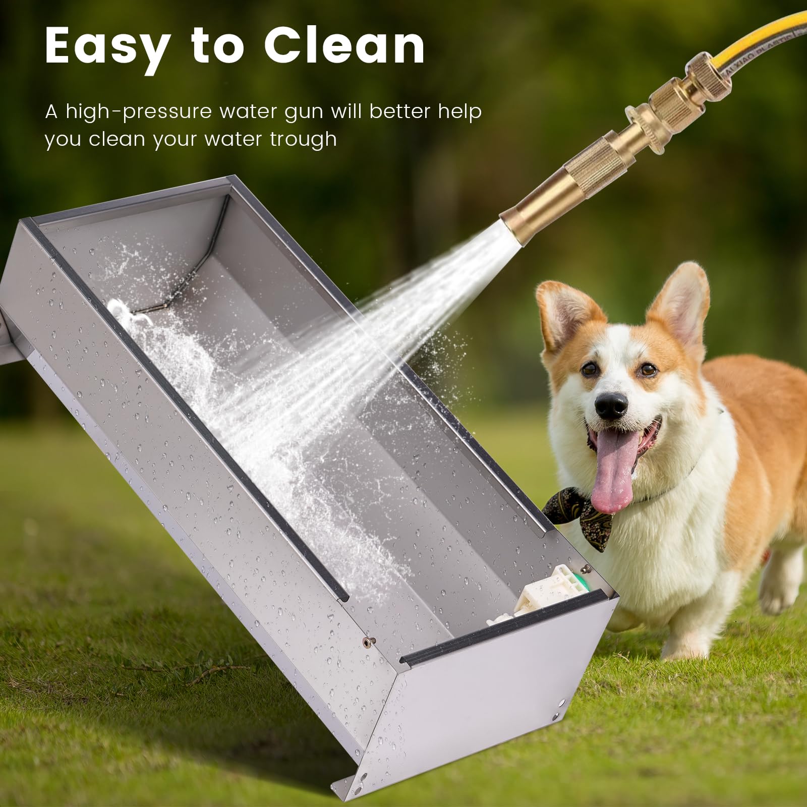 LZWUNYXE retainer clips prevent tipping by large livestock.