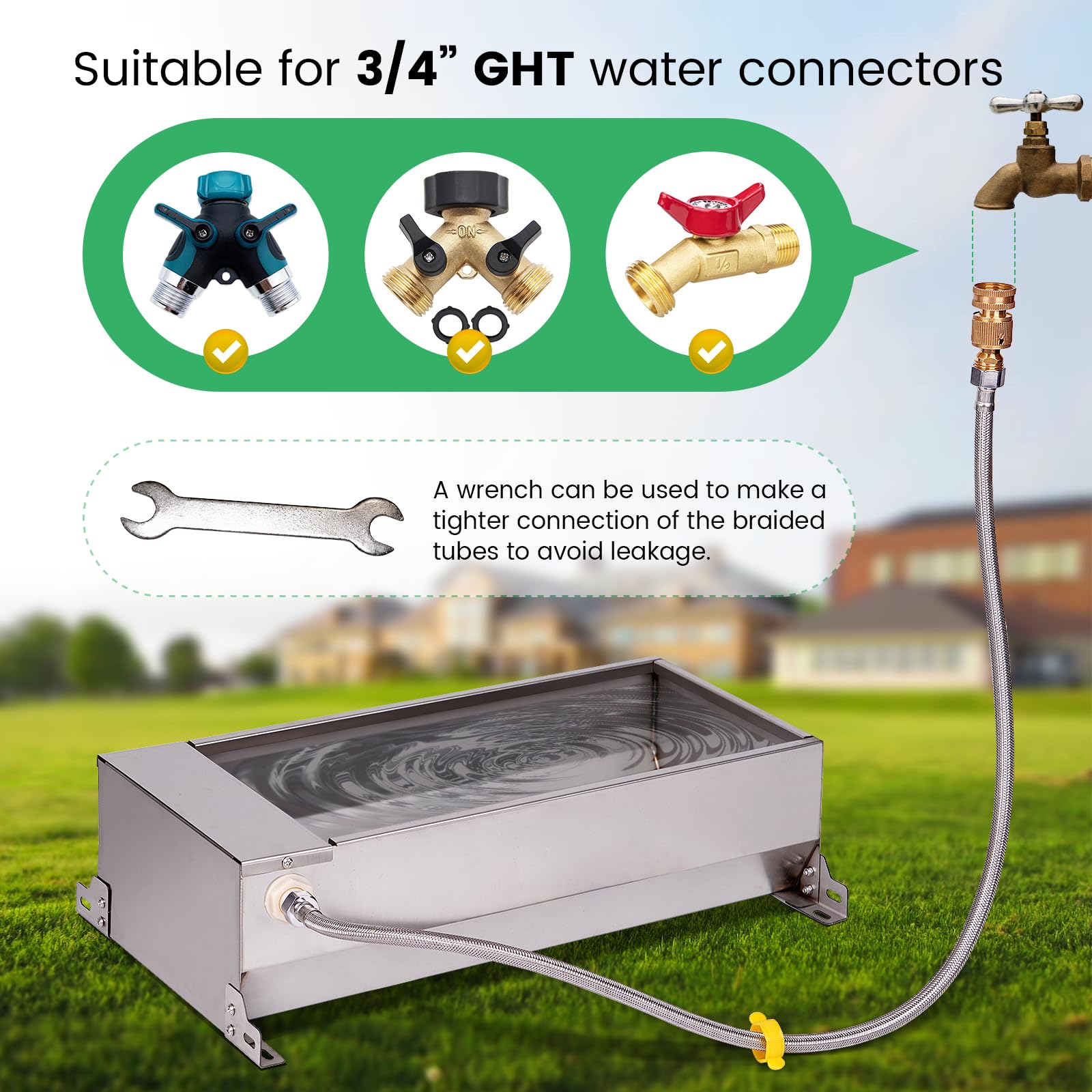 LZWUNYXE large-capacity trough suitable for multiple animals.