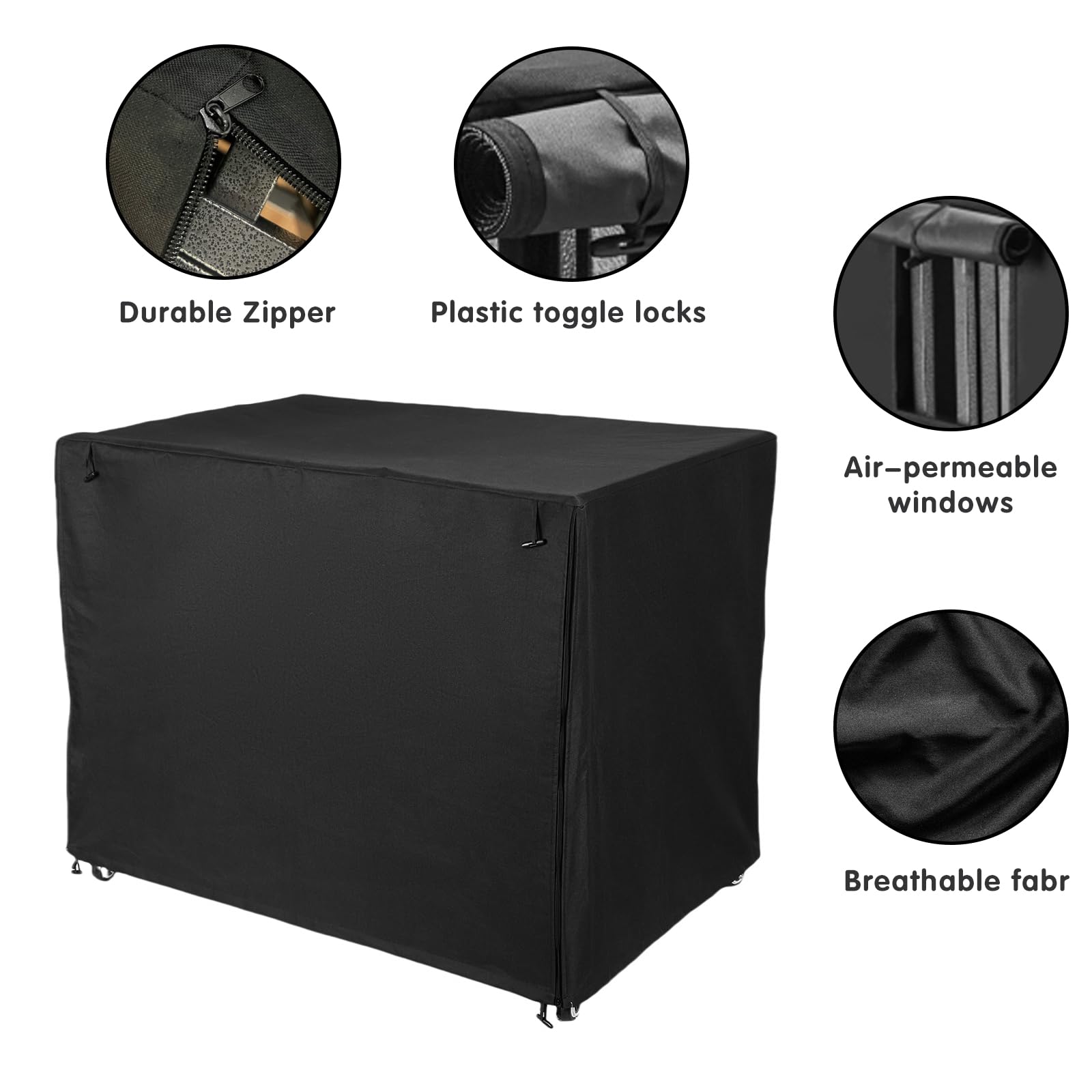 M JJYPET easy install with four side loops on crate cover