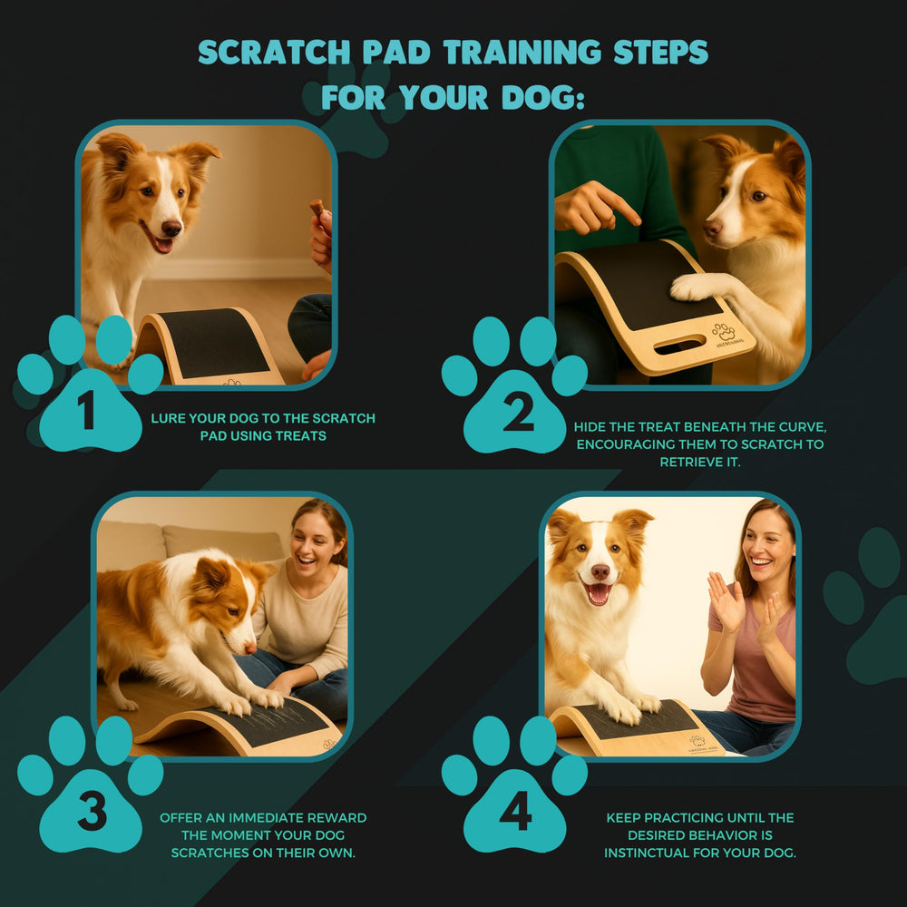 M&JODAN PETS compact dog scratch board designed for effortless travel and storage.