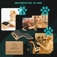 M&JODAN PETS ergonomic scratch board with curved design easing grooming sessions.
