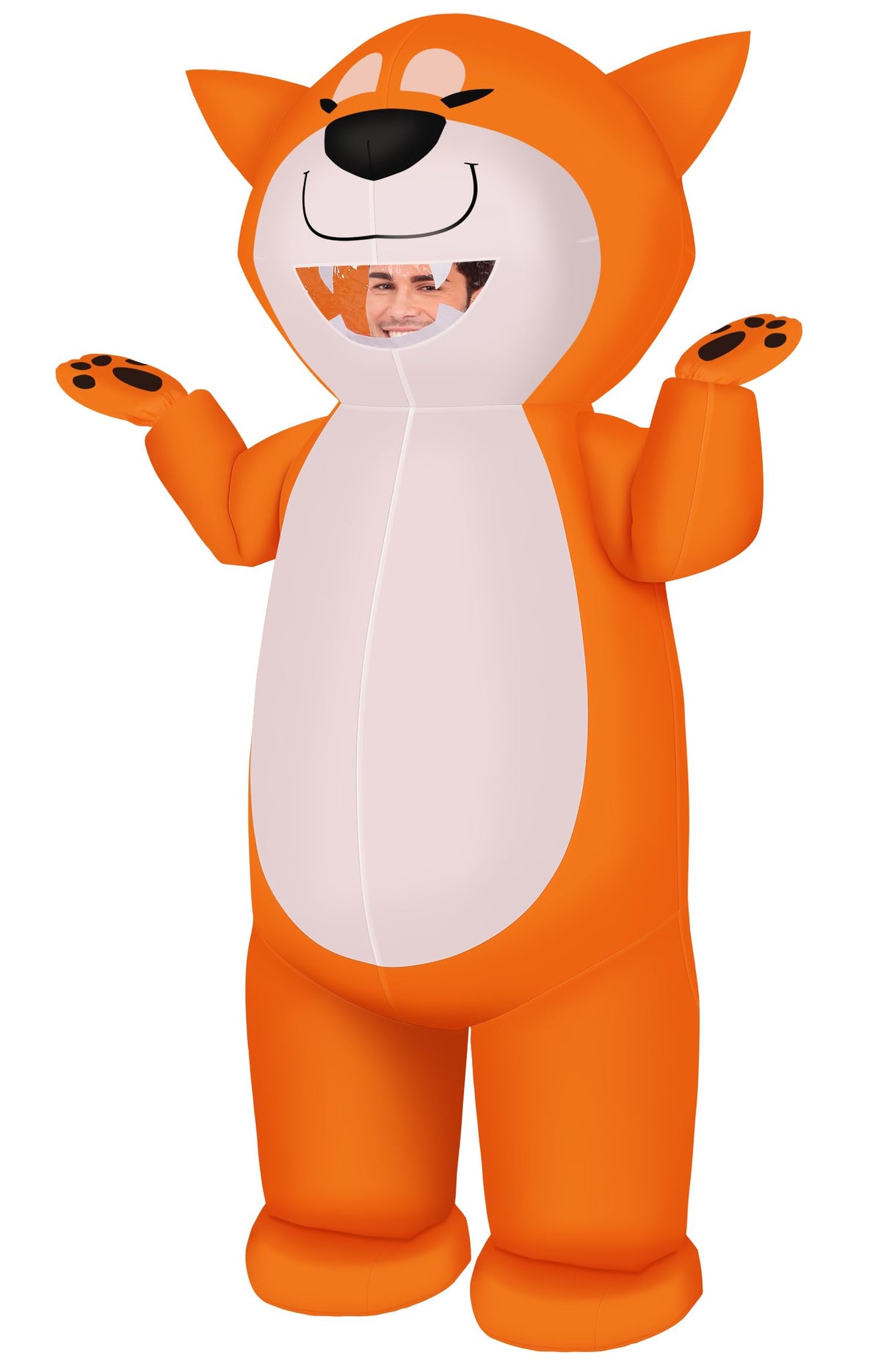 M MH ZONE inflatable dog costume for kids, full-body look for Halloween fun.