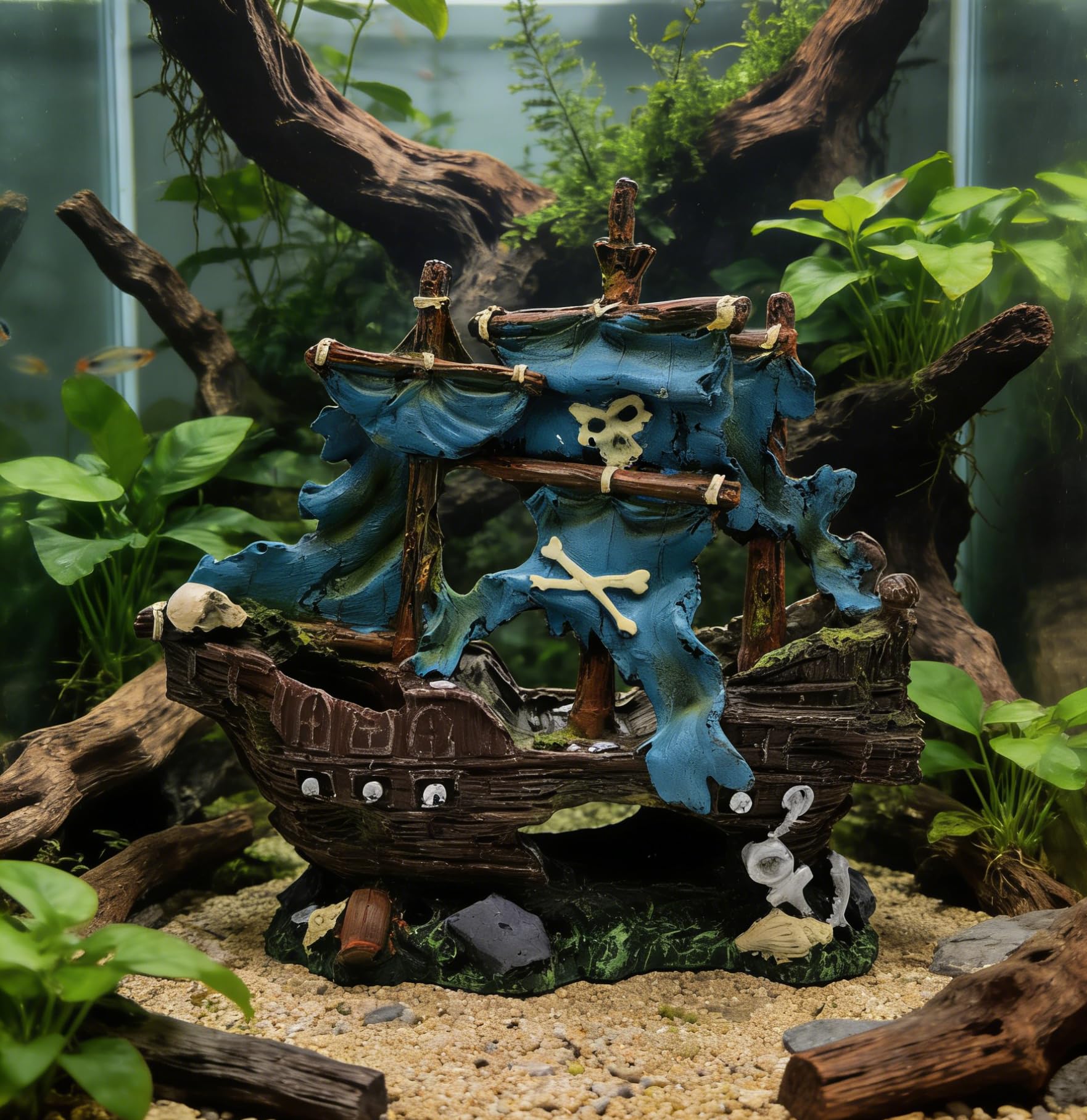 M2cbridge hand-painted resin decoration is safe in freshwater and saltwater