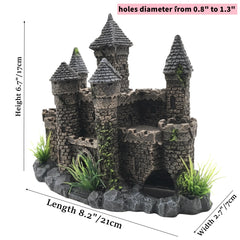 M2cbridge mountain castle decor offers fish hiding spots and security