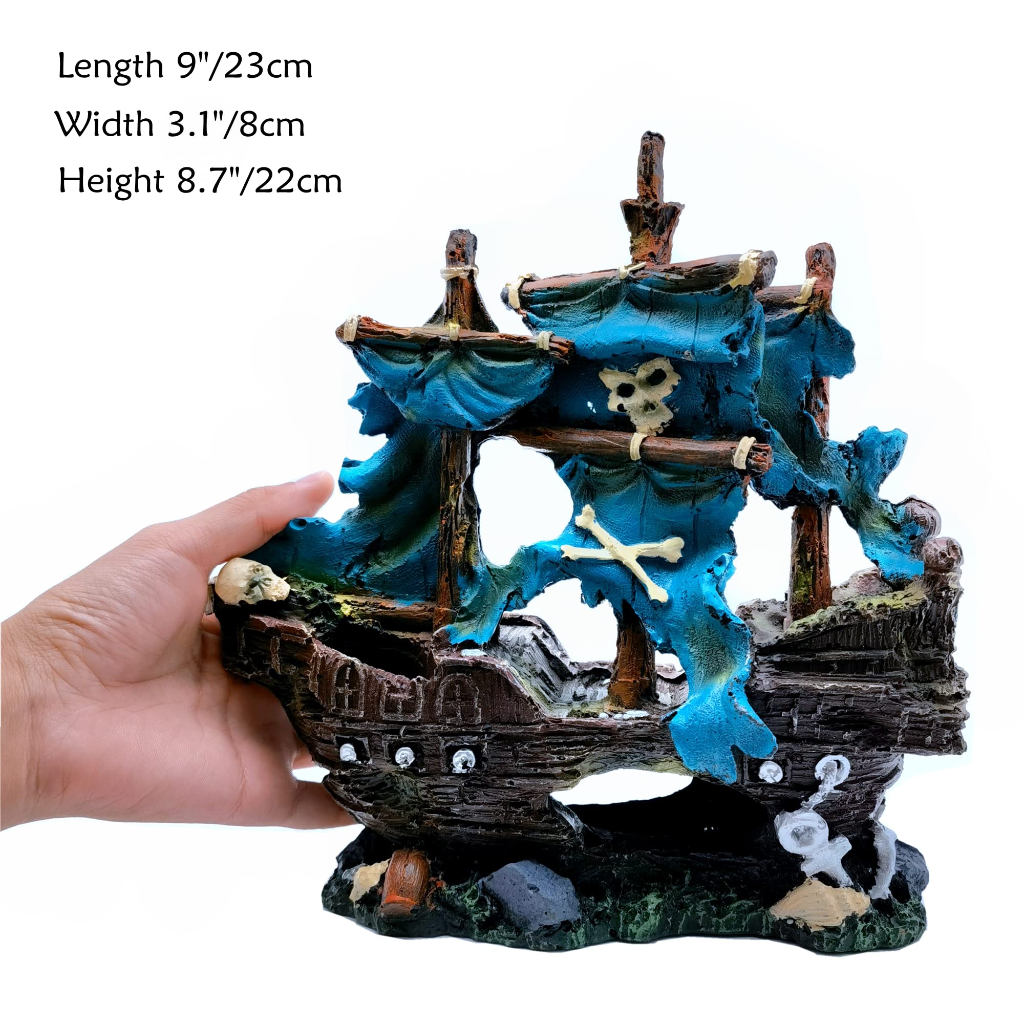 M2cbridge resin cave with hollow trunk for shy fish