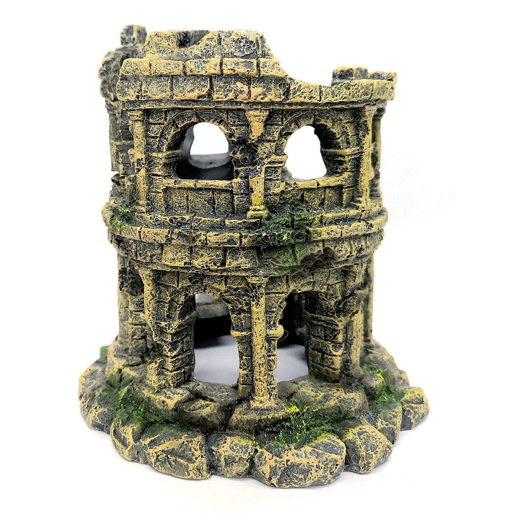 M2cbridge Roman column ruins aquarium decor enhances realism and provides a cozy hideout.