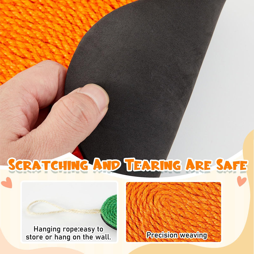 Maasechs durable sisal scratch surface withstands frequent use while protecting paws.