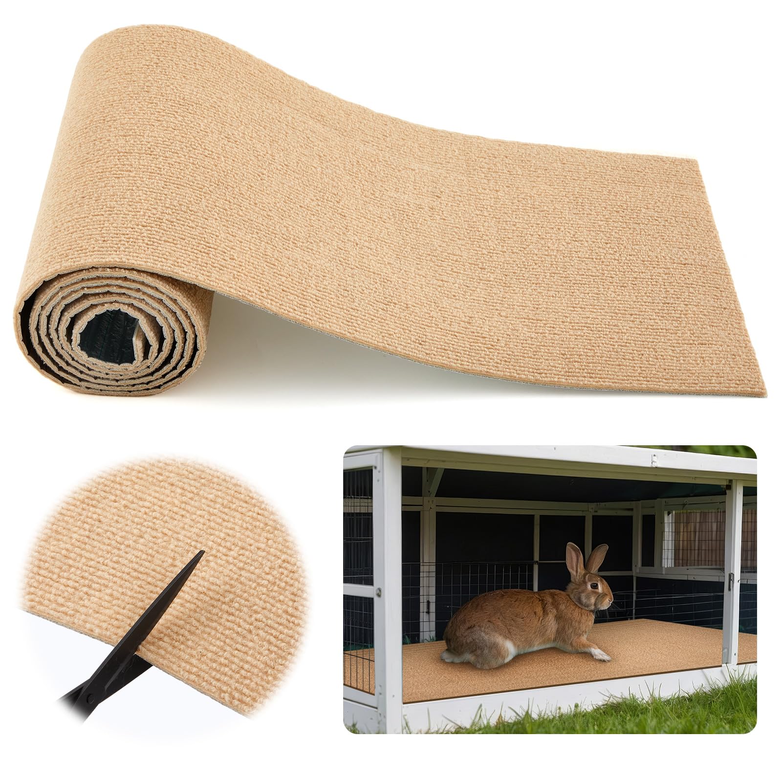 Maasechs rabbit scratch mat product shot showing durable surface for rabbits.