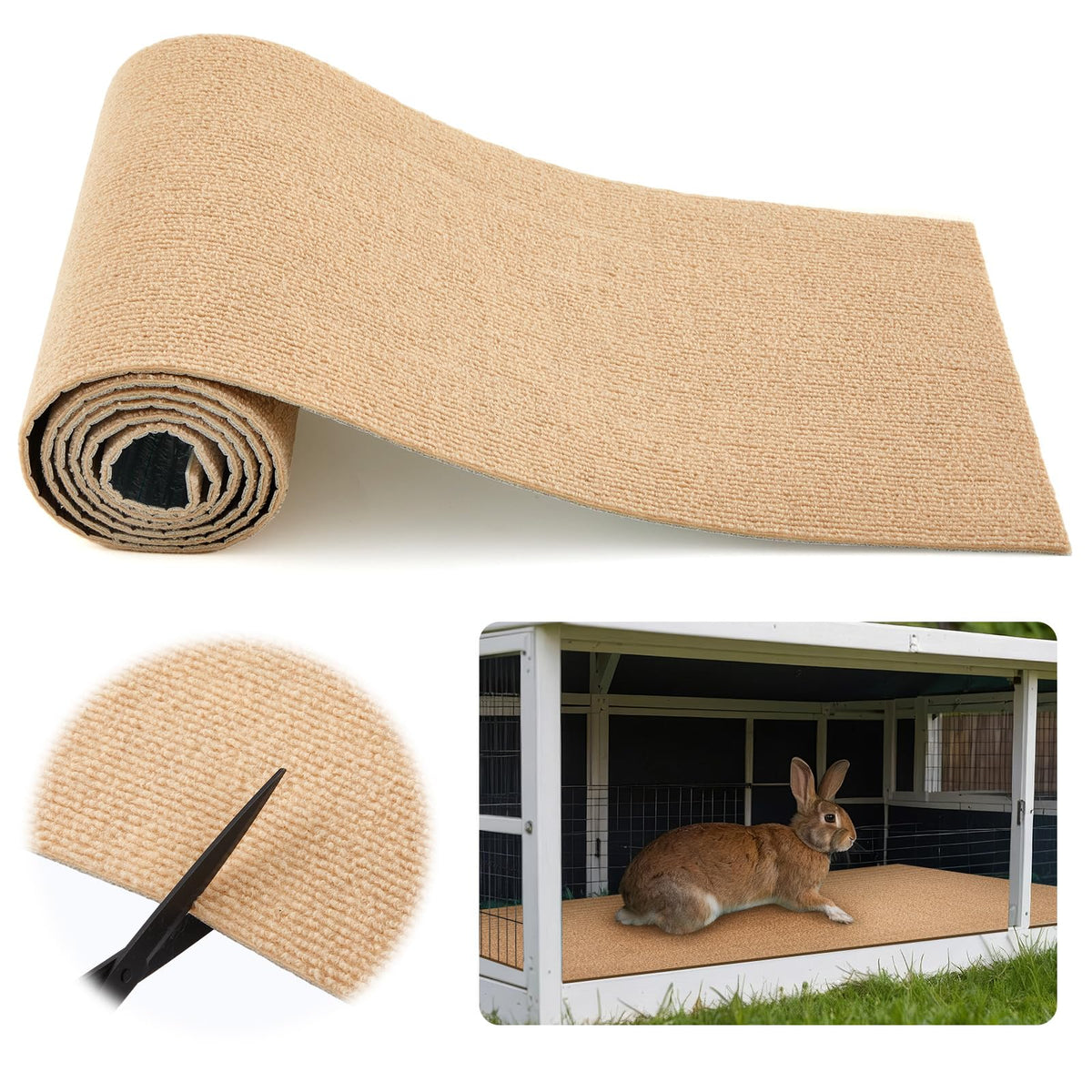Maasechs rabbit scratch mat product shot showing durable surface for rabbits.