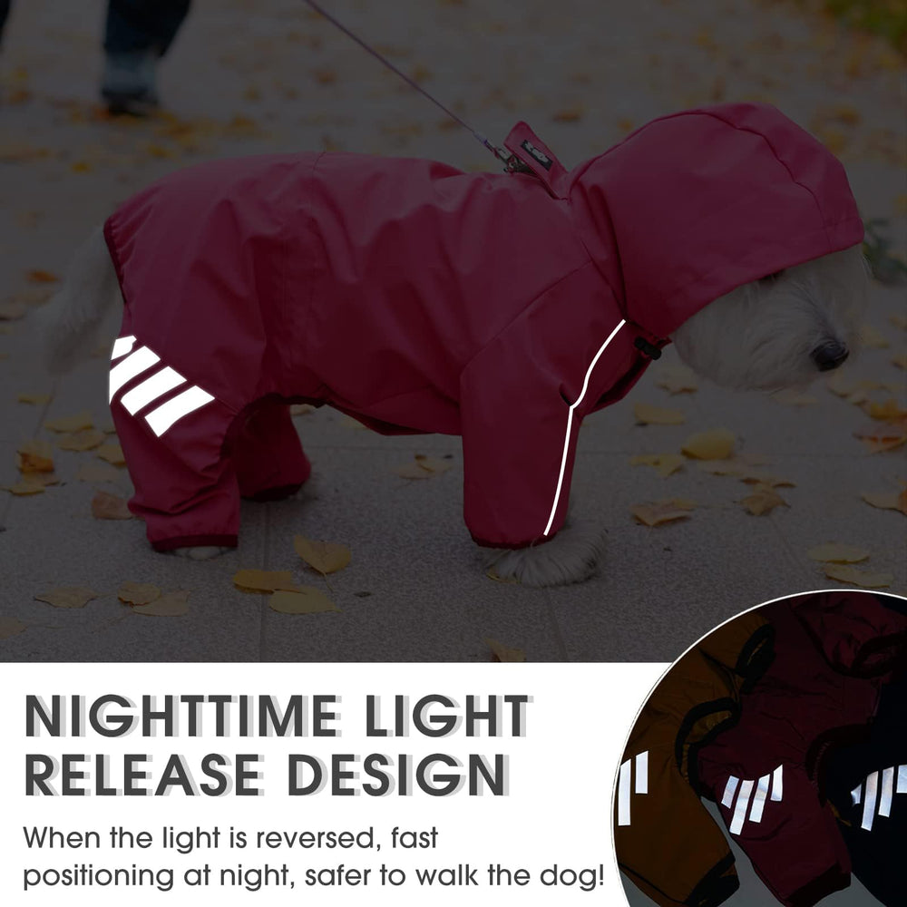 Mabawa waterproof material keeps dogs dry during downpours and windy days.