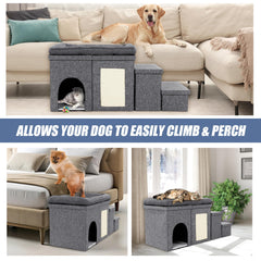 MABOZOO folding dog stairs provide easy storage when not in use.