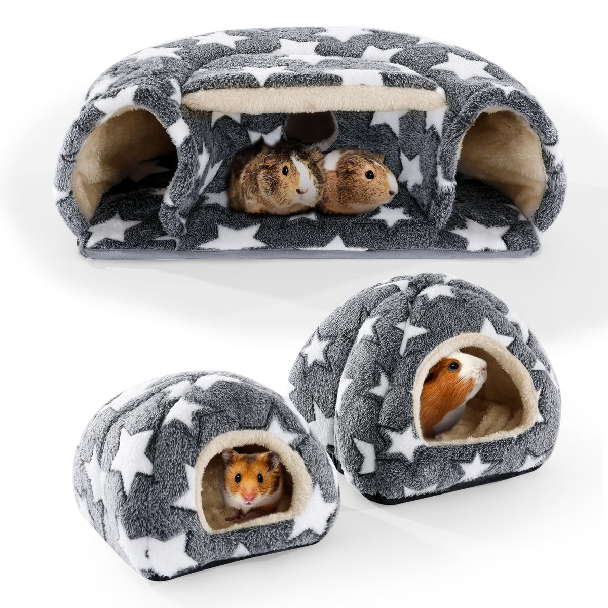 MABOZOO guinea pig house warmth close-up, cozy shelter for safe sleep.