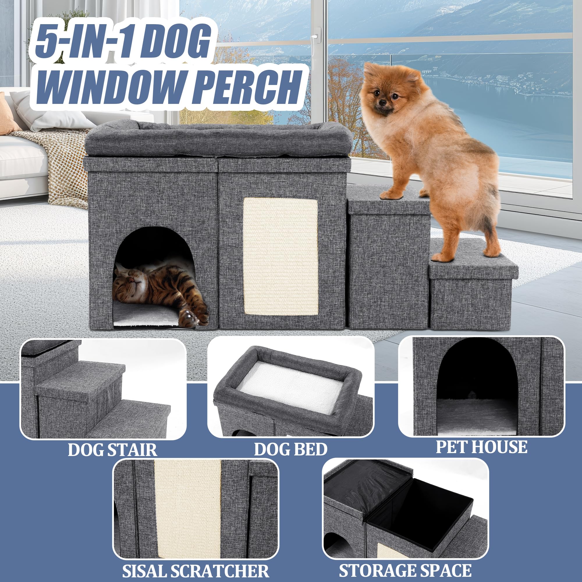 MABOZOO high-density boards ensure stable steps for every size pet.