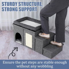 MABOZOO stairs feature removable top storage for toys, food, or clothing.