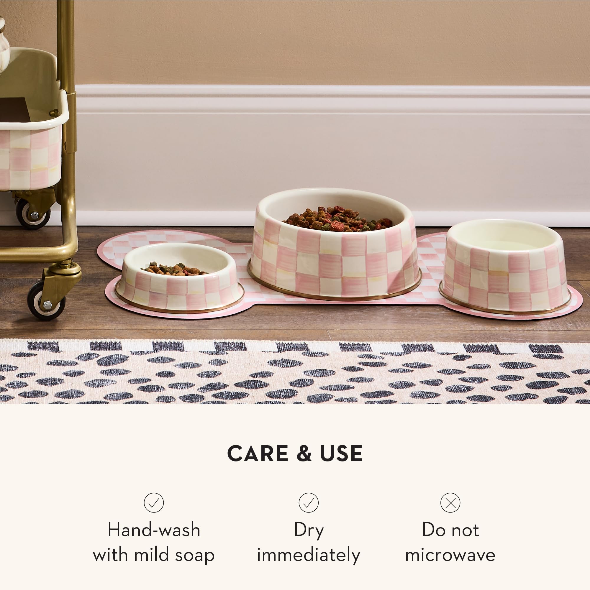 MacKenzie-Childs Rosy Check packaging suggests gift-ready presentation.