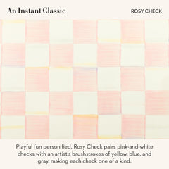 MacKenzie-Childs Rosy Check bowl with food demonstrates everyday practicality and style.