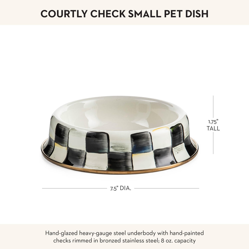 Mackenzie-Childs glossy enamel bowl designed for everyday feeding