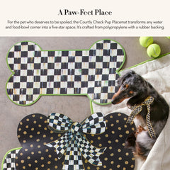 MACKENZIE-CHILDS Pup Placemat Courtly Check pattern adds stylish dining appeal.