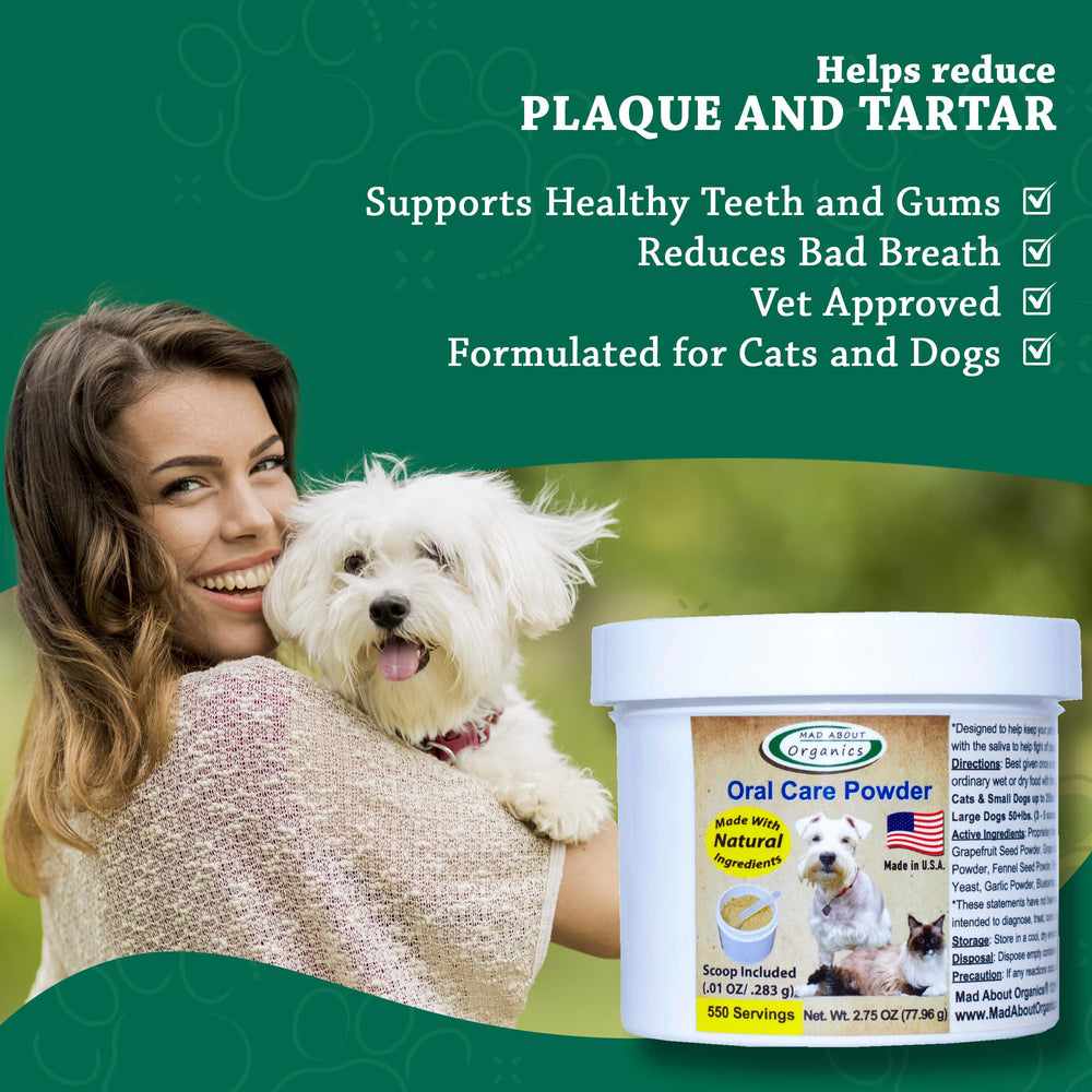 Mad About Organics powder added to meals supports fresh breath