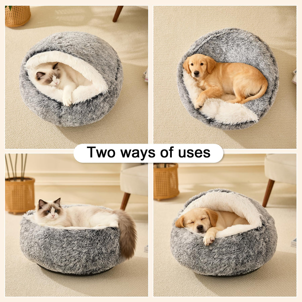 MADDEMCUTE small to medium pet bed fits up to 25 lbs in grey