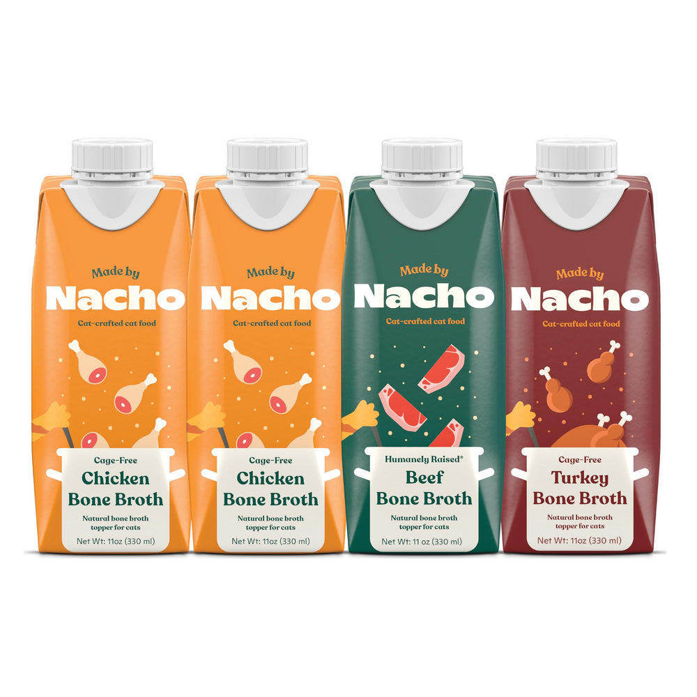 Made by Nacho bone broth close-up shows rich aroma and glossy texture.