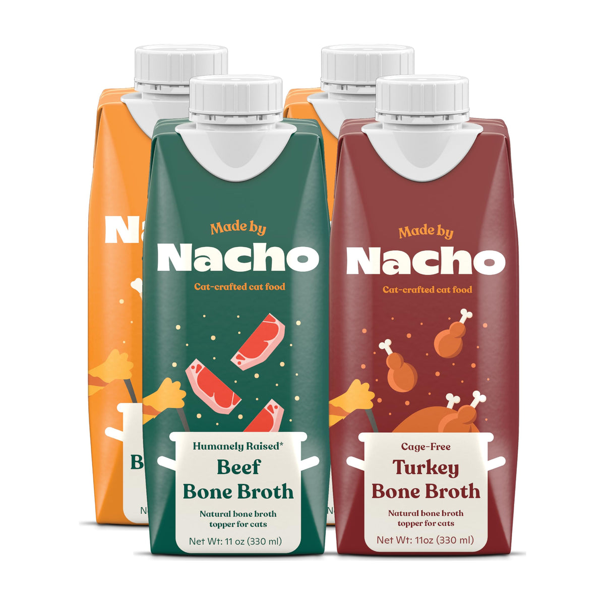 Made by Nacho bone broth topper over kibble boosts flavor and hydration.