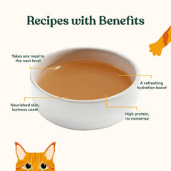Pour topper over kibble to boost moisture and taste with Made by Nacho