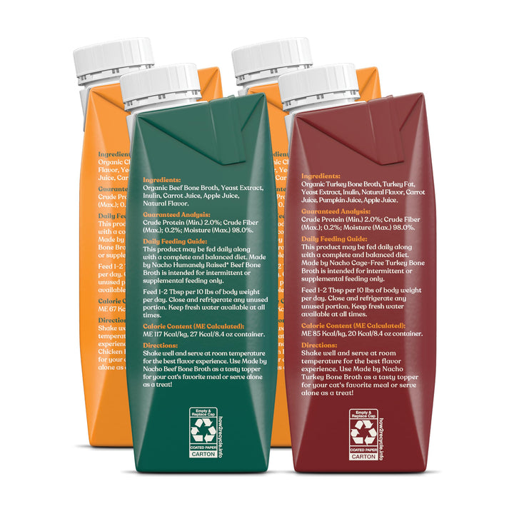 Made by Nacho topper poured on kibble enhances palatability and moisture.