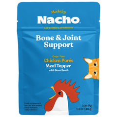 Made by Nacho Bone & Joint Purée texture closeup shows creamy consistency.