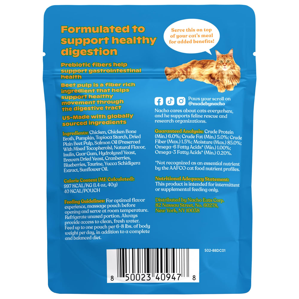 Made by Nacho digestive topper salmon oil for omega-3 and flavor.