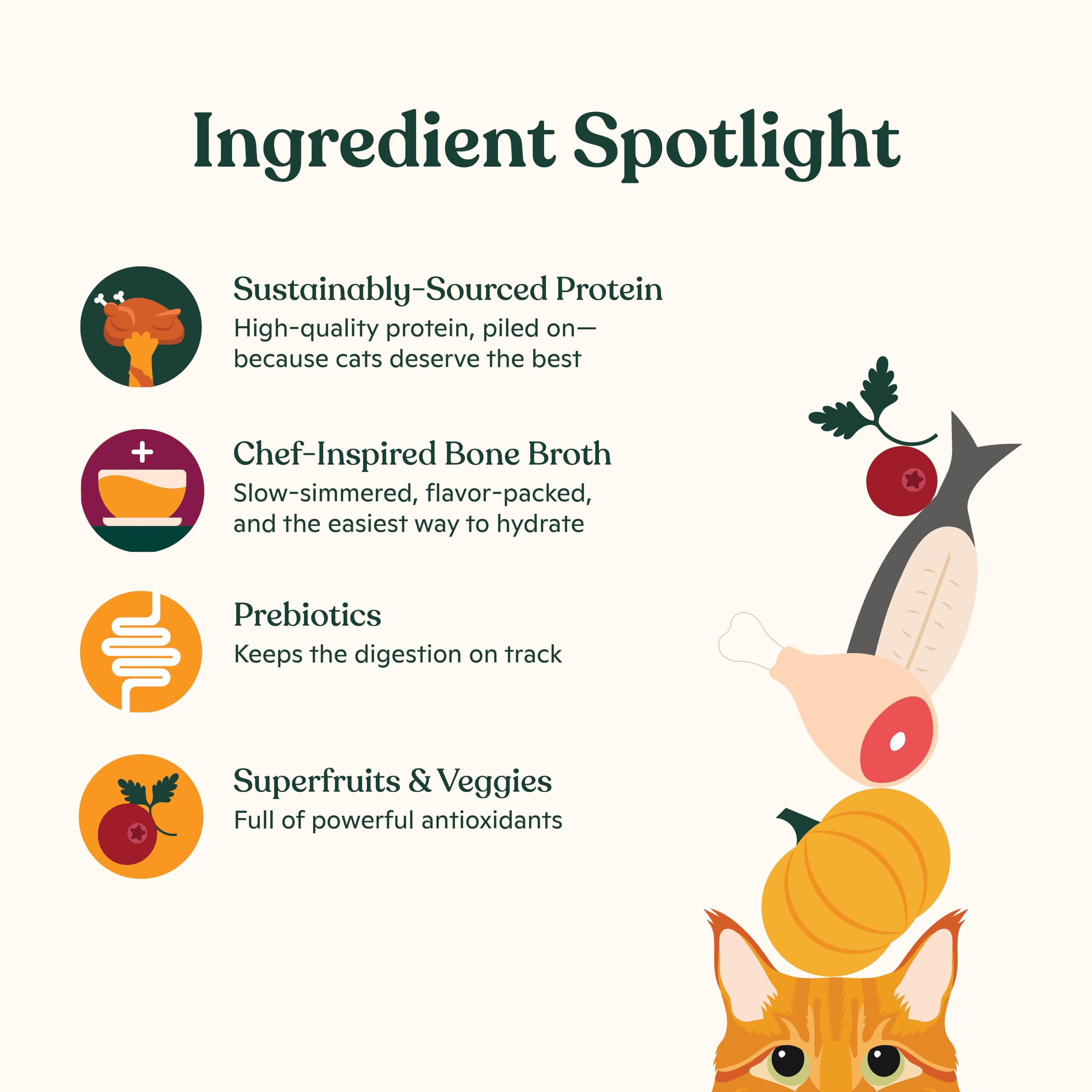 Made by Nacho hydrating bone broth boosts moisture and flavor.