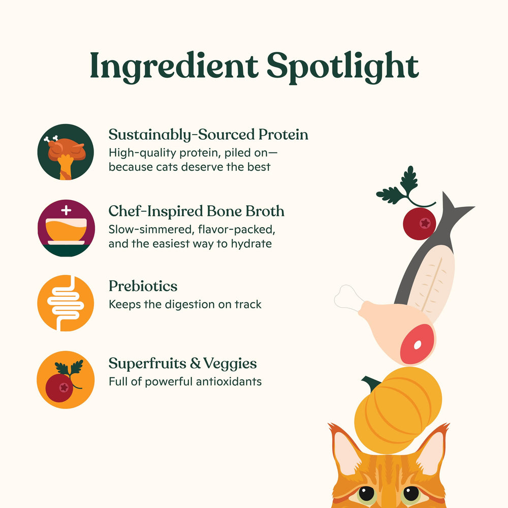 Made by Nacho hydrating bone broth boosts moisture and flavor.