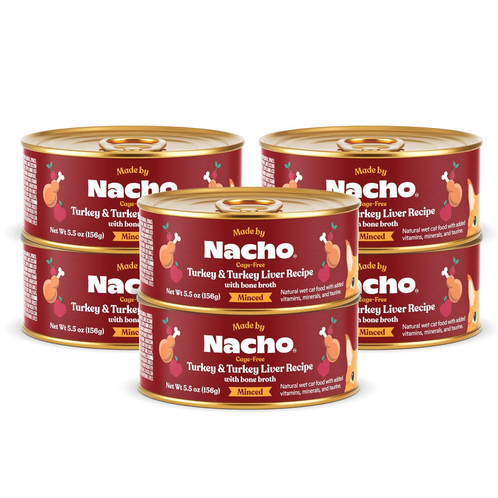 Made by Nacho turkey liver pâté can, silky texture appealing to picky eaters