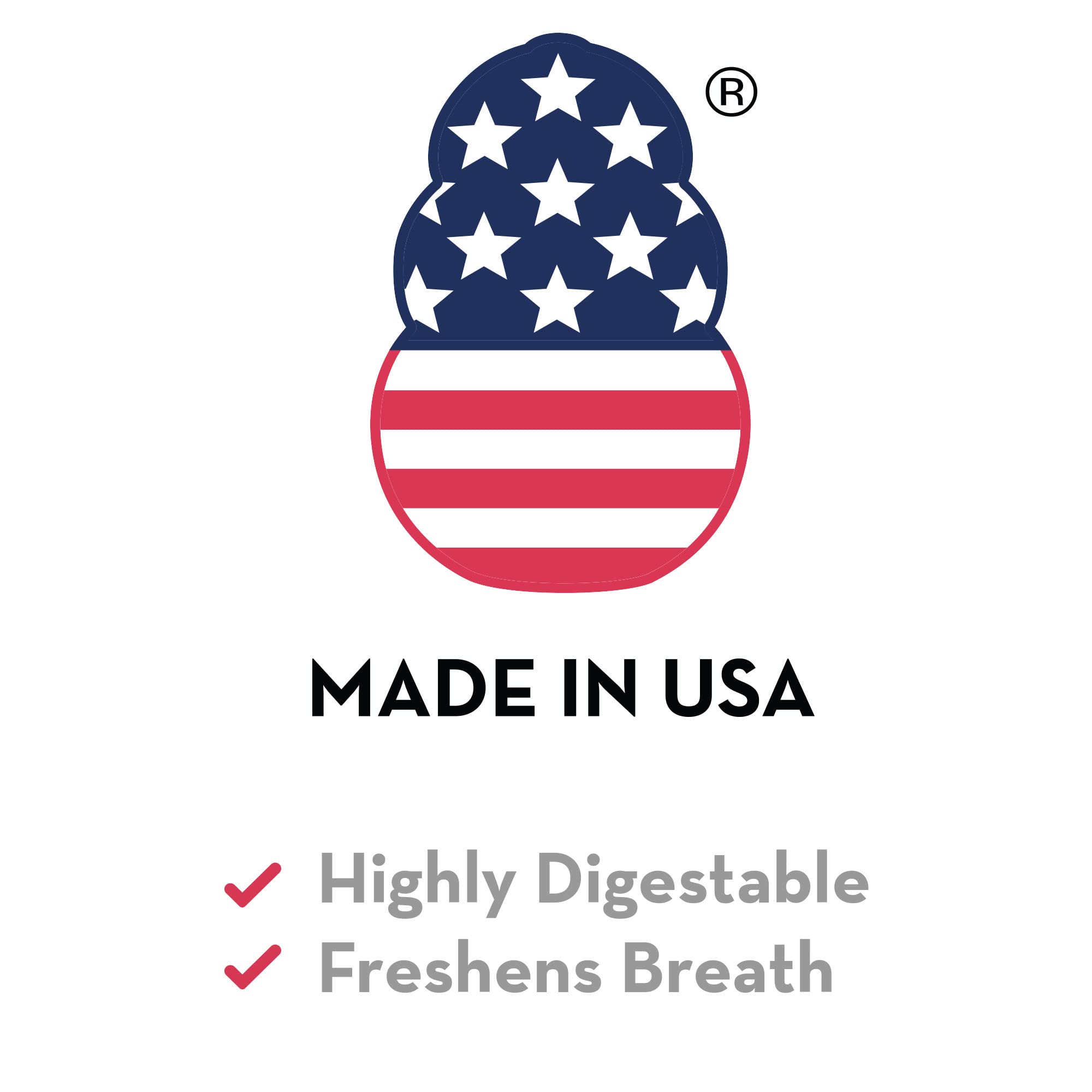 Made in the USA, KONG Ziggies dog treats.