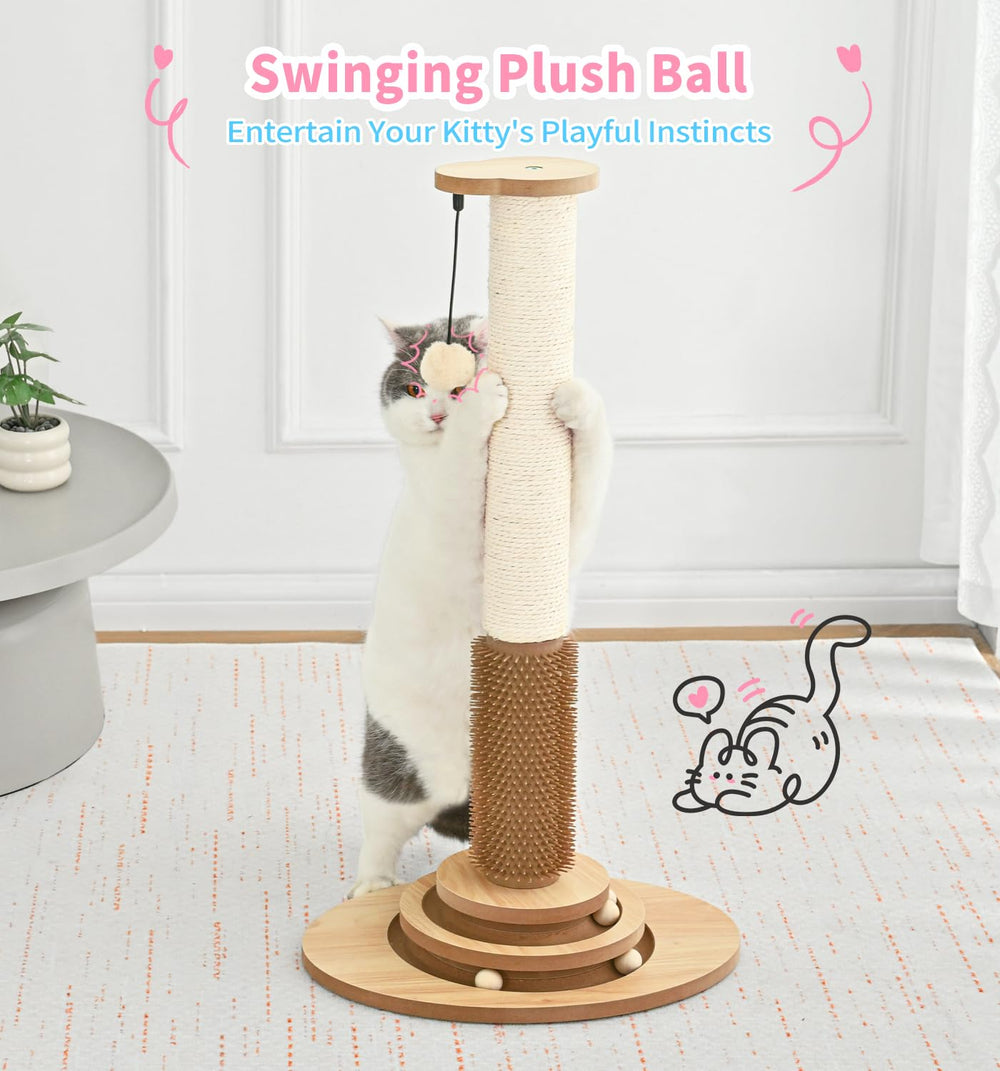 MADE 4 PETS beige cat scratcher enhances room decor while protecting furniture.