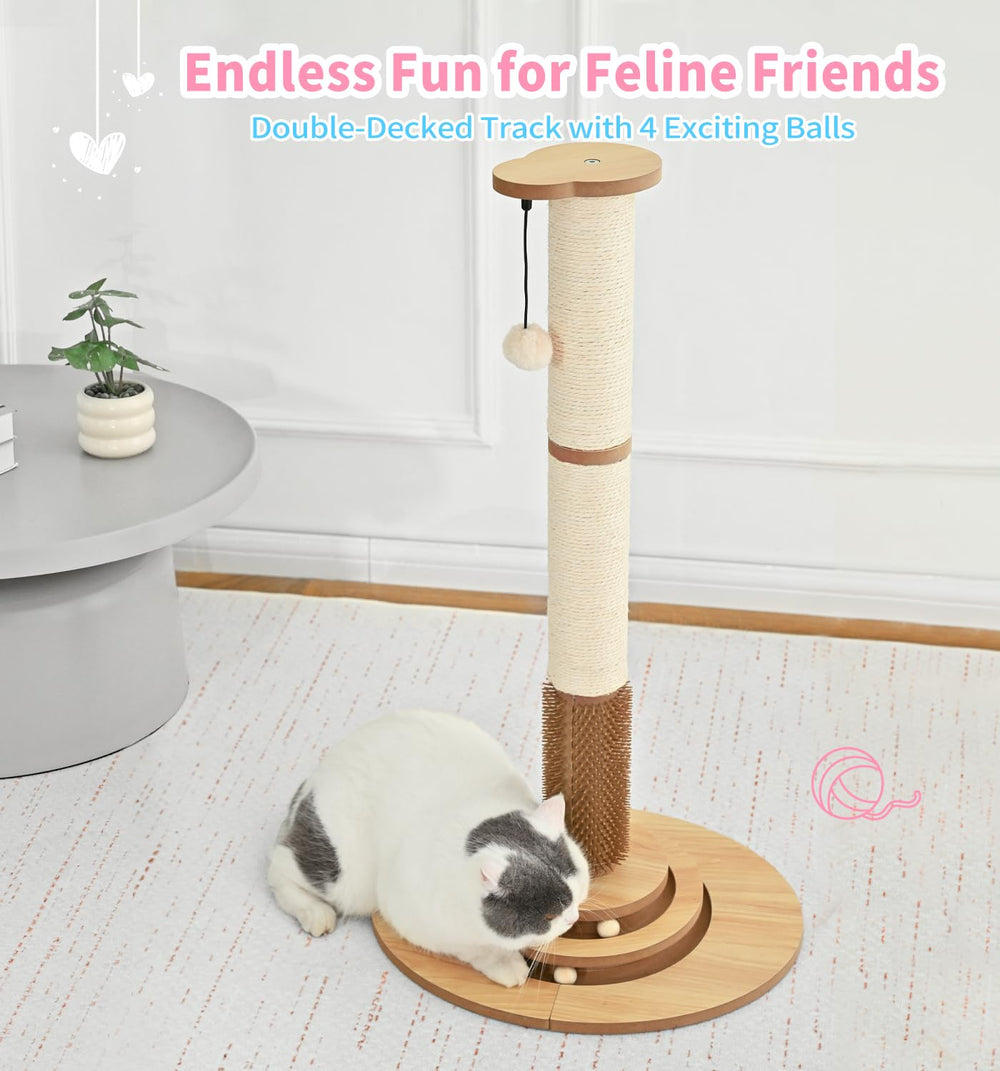 Made4Pets beige finish attractive cat furniture that blends with home decor.