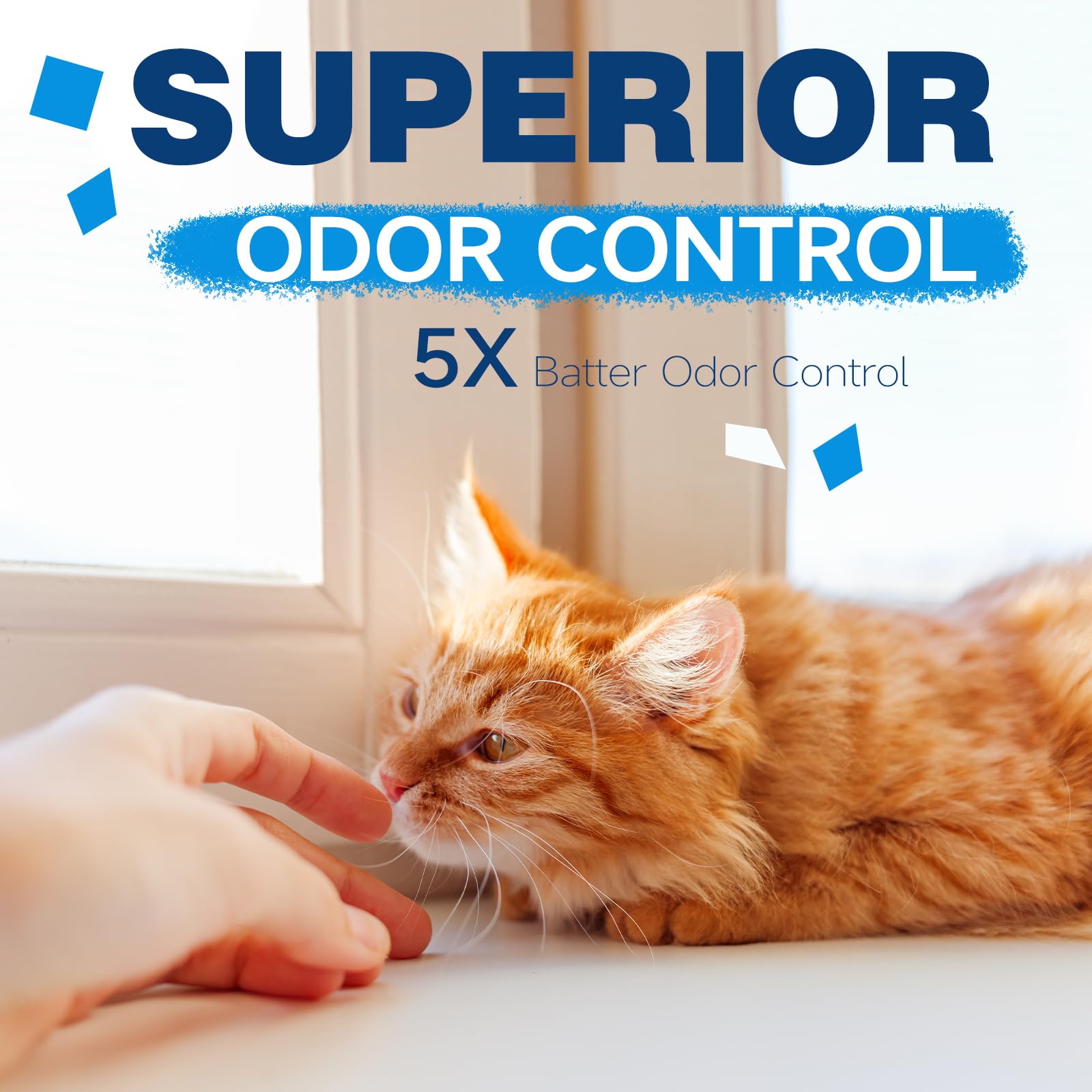 MADE 4 PETS cat litter crystals close-up highlights texture for odor adsorption.