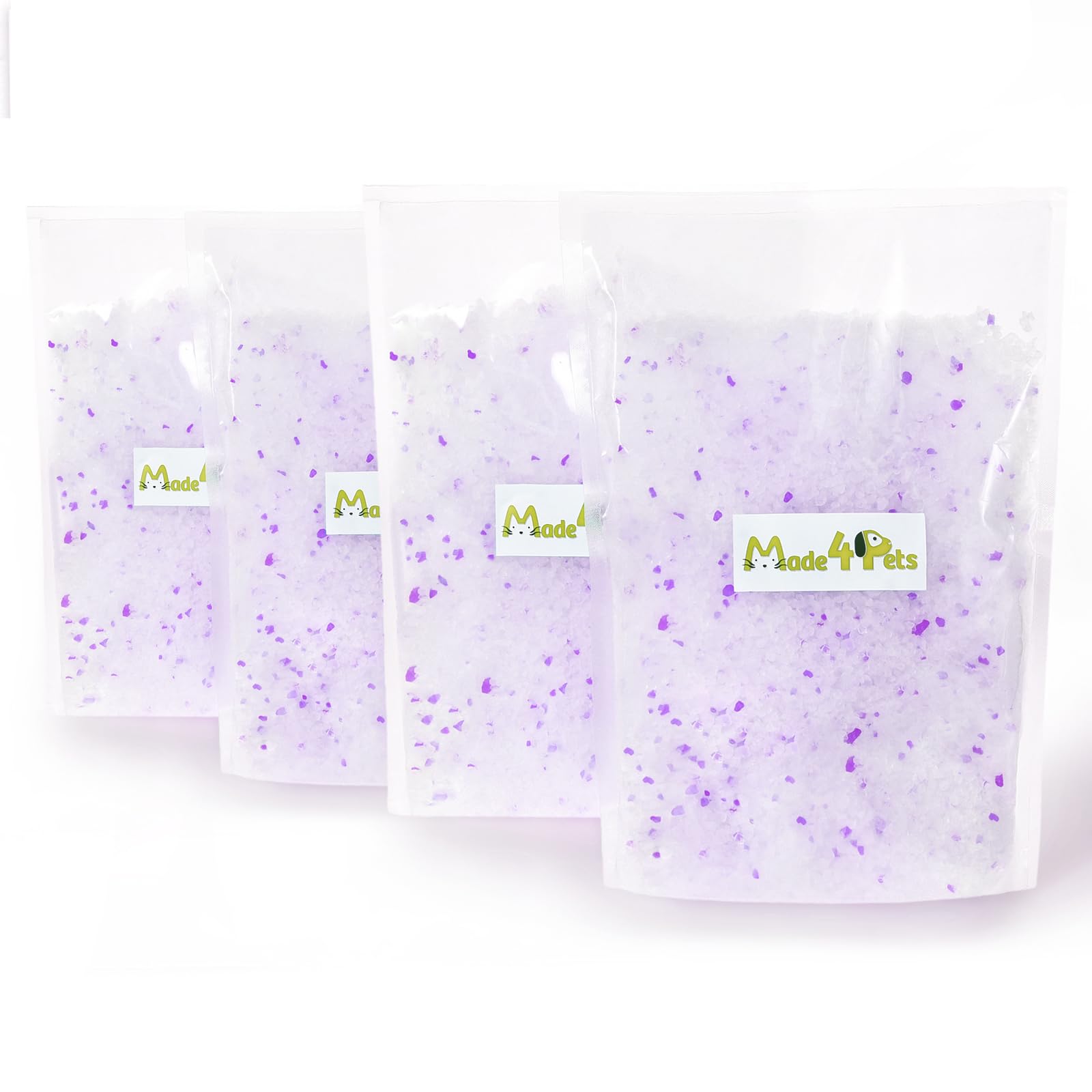 Made4Pets cat litter crystals improve odor control in your box.
