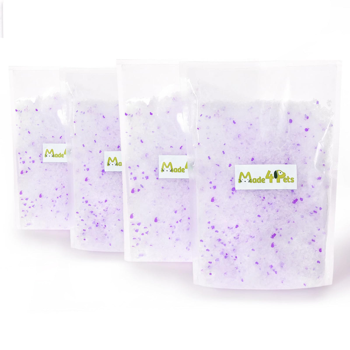 Made4Pets cat litter crystals improve odor control in your box.