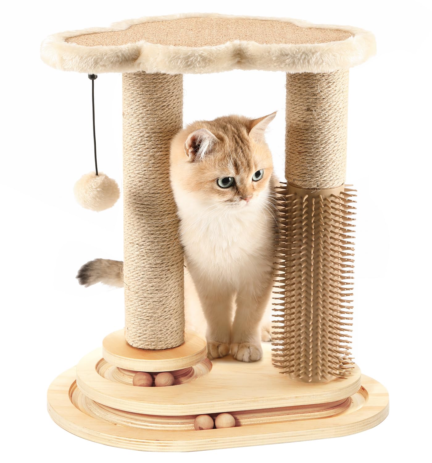 MADE 4 PETS cat scratching post with natural sisal texture for durable scratching.